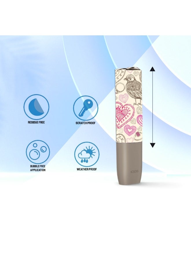 أوزو - OZO Skins Pink Heart And Birds (SE166HJW) For Iqos ILuma one - Image 1