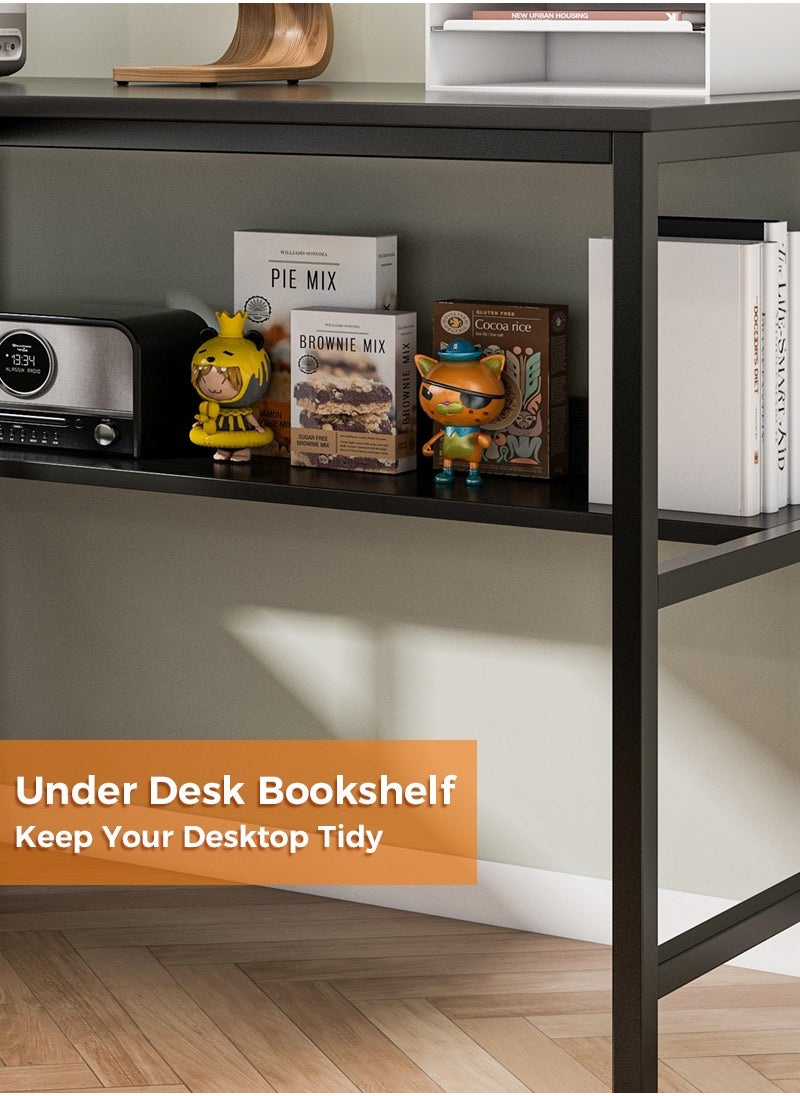 Stubborn Large Gaming Table, 180cm U Shaped desk, Texture Desktop Corner Computer Desk, U Office Desk with Storage Shelves, Gaming Desk for Office and Gaming Area  - Image 4
