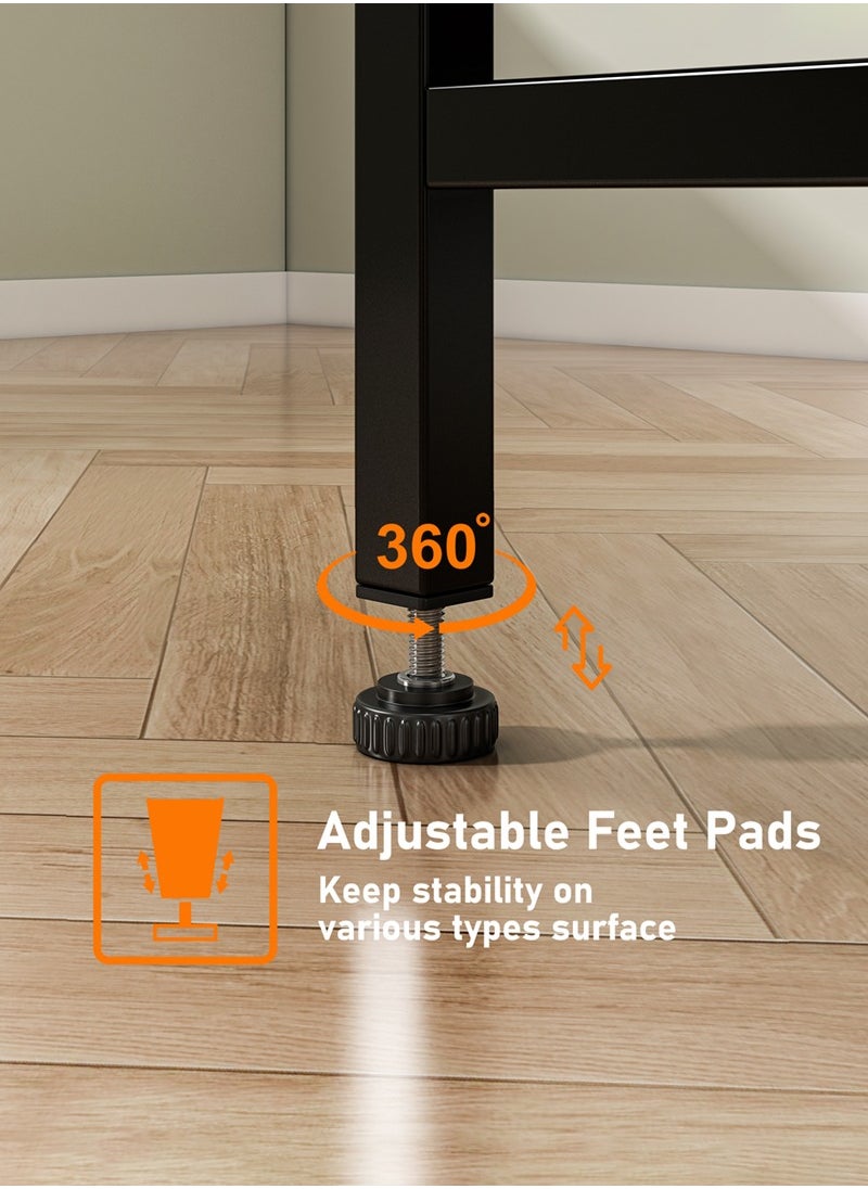 Stubborn Large Gaming Table, 180cm U Shaped desk, Texture Desktop Corner Computer Desk, U Office Desk with Storage Shelves, Gaming Desk for Office and Gaming Area  - Image 5
