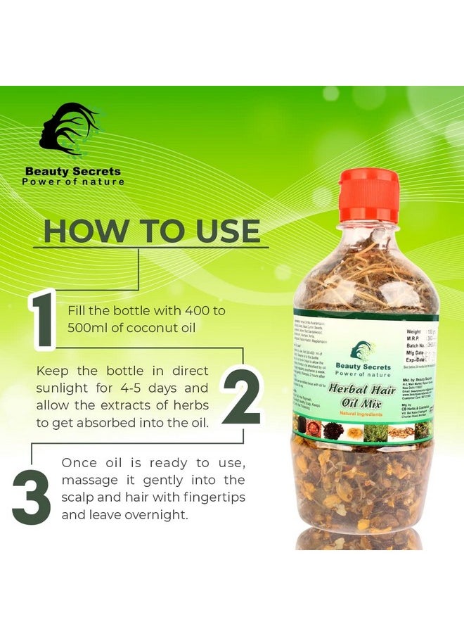 beauty Secrets - Make Your Own Hair Oil Dry Ayurvedic Herb Mix (12 Vital Herbs)_100Gm-For Complete Haircare For Men & Women- - Image 1