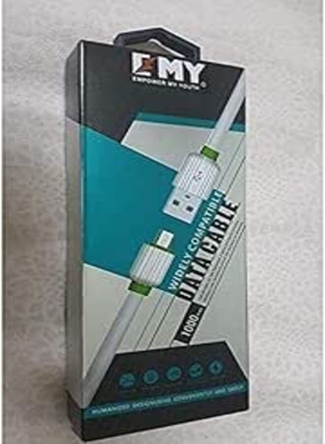 Emy USB Cable For Android Devices - 1000mm - White