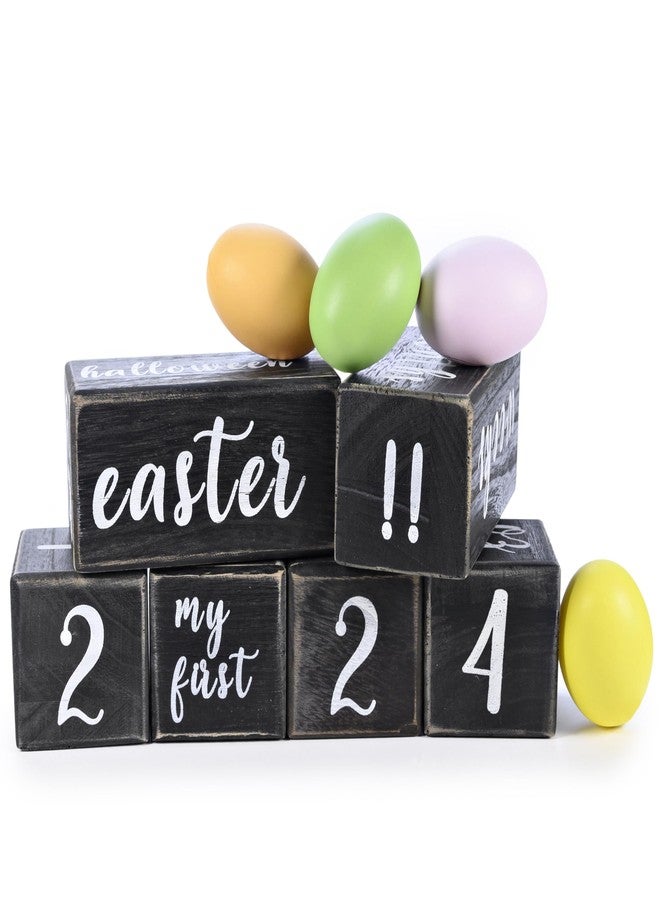 MAINEVENT Baby Monthly Milestone Blocks, Newborn Photography, Baby Shower Accessory - Image 1