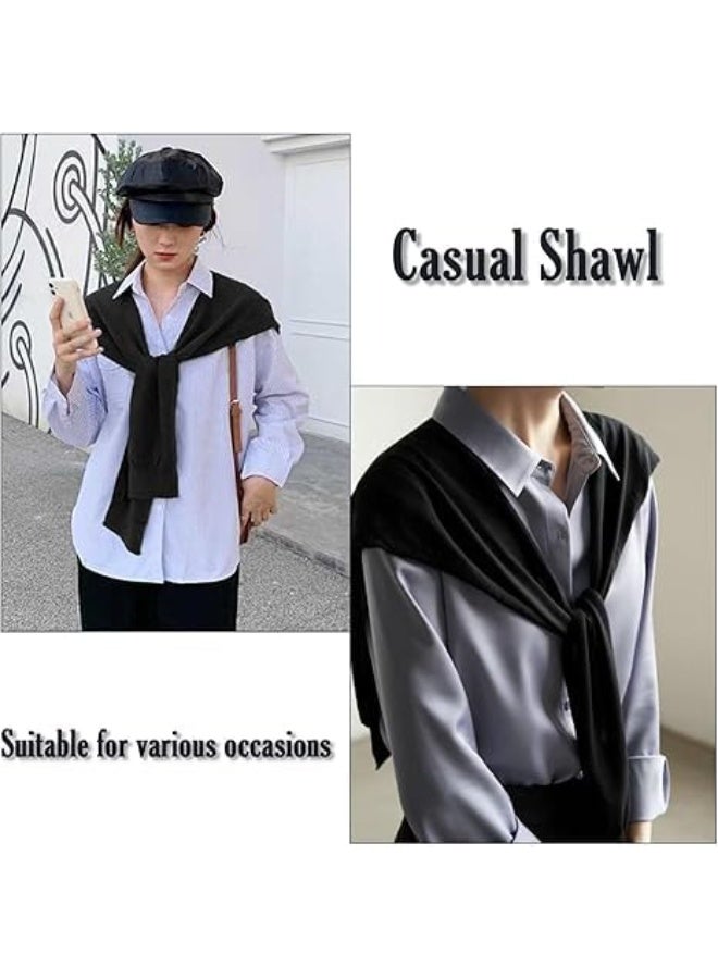 سيوسي Fashion Knitted Shawl for Women, Sweater Shawl for Air-Conditioned Rooms, Lightweight Cozy Wrap for Office, Travel, Home or Casual Wear, Soft Warm Layered Scarf, Versatile Autumn and Winter Outfit - Image 5