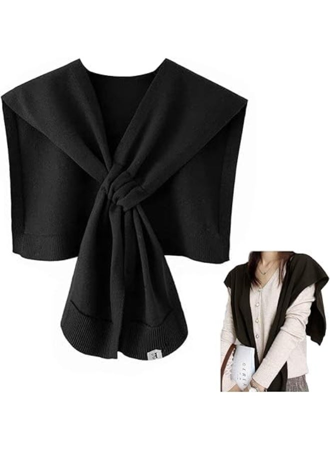 سيوسي Fashion Knitted Shawl for Women, Sweater Shawl for Air-Conditioned Rooms, Lightweight Cozy Wrap for Office, Travel, Home or Casual Wear, Soft Warm Layered Scarf, Versatile Autumn and Winter Outfit - Image 1