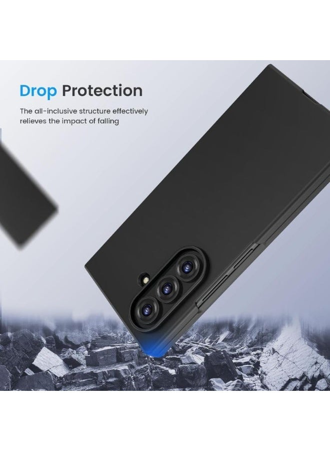 MIGOFAST Z Fold 6 Full Body Case, [Built-in Screen Protector] Hard PC Slim Fit [Matte Skin Feel] Protective Phone Cover for Samsung Galaxy Z Fold 6 5G (Black) - Image 5