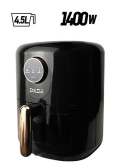 ZOLELE Zolele Za004 Electric Air Fryer 4.5L Capacity Non-Stick Coating Fried Basket Knob Control Temperature Pull Pan Automatic Power Off 1400W Power - Black  - Image 1