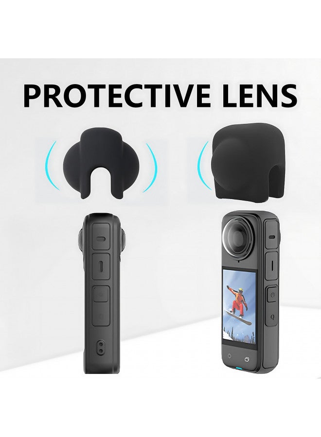 Sruim Lens Cap for Insta360 X4, Silicone Case Protector for Insta 360 ONE X4 Lens Guard Accessories - Image 2
