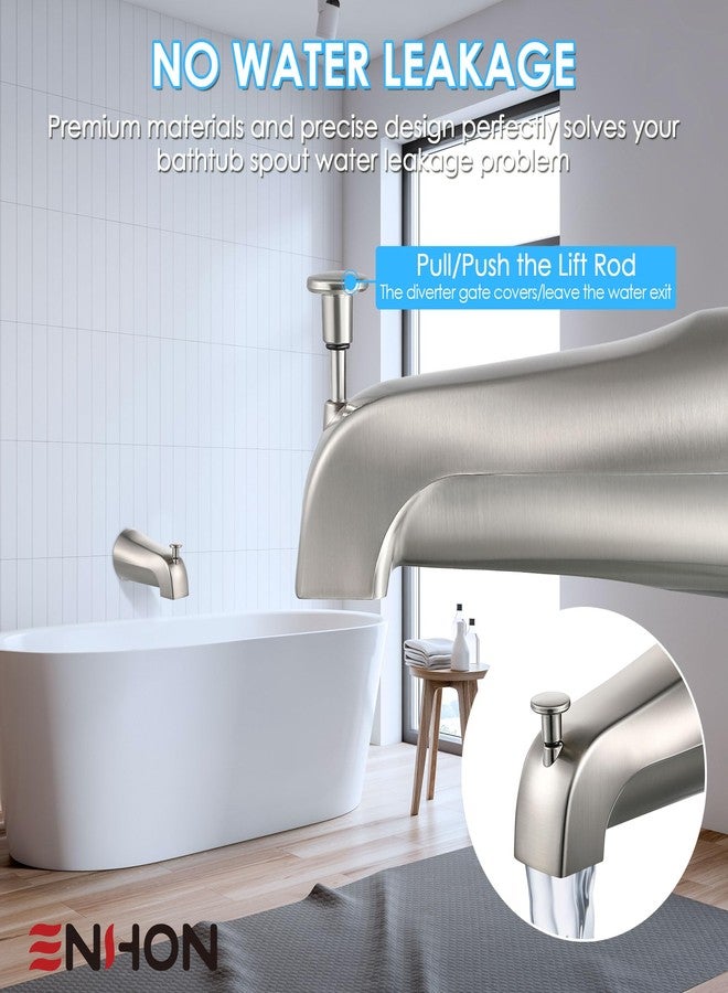 صنبور حوض استحمام Enhon Slip On Diverter متوافق مع Kohler GP85556، بديل صنبور حوض الاستحمام/الدش، يناسب أنبوب مياه نحاسي 1/2 بوصة، مفتاح سداسي 5/32 بوصة مرفق (لون نيكل مصقول، عبوة واحدة) - Image 2