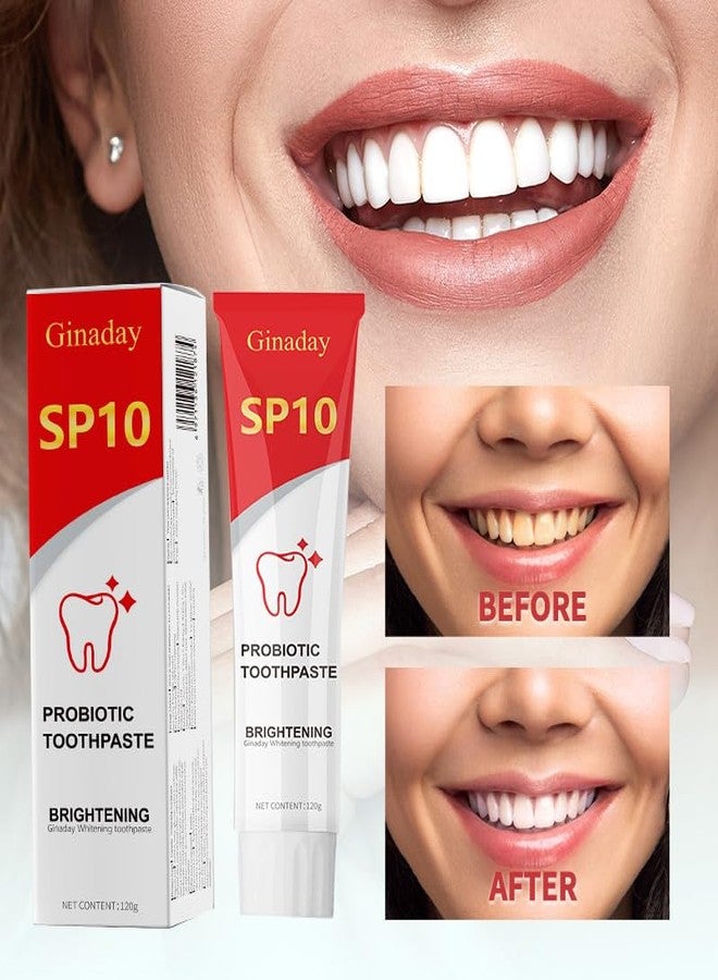 JISKG 2 Pcs SP10 Probiotic Whitening Toothpaste, Deep Cleaning Care Remove Yellow Tooth Stains, with Probiotic Oral Health Management, Fresh Breath. - Image 2