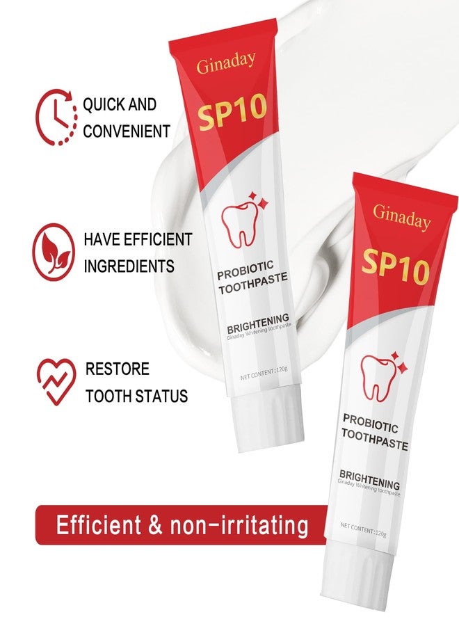 JISKG 2 Pcs SP10 Probiotic Whitening Toothpaste, Deep Cleaning Care Remove Yellow Tooth Stains, with Probiotic Oral Health Management, Fresh Breath. - Image 5