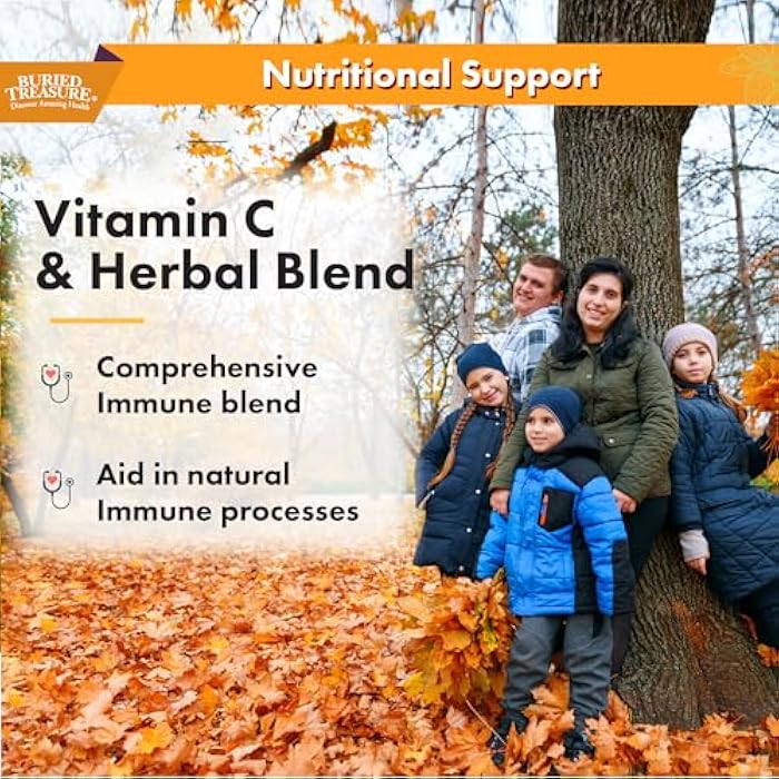 Buried Treasure Adult Daily Immune Wellness, 16oz with Dose Cup, Elderberry Echinacea VIT-C Zinc, Mushroom Blend, Natural Immune Booster - Image 5