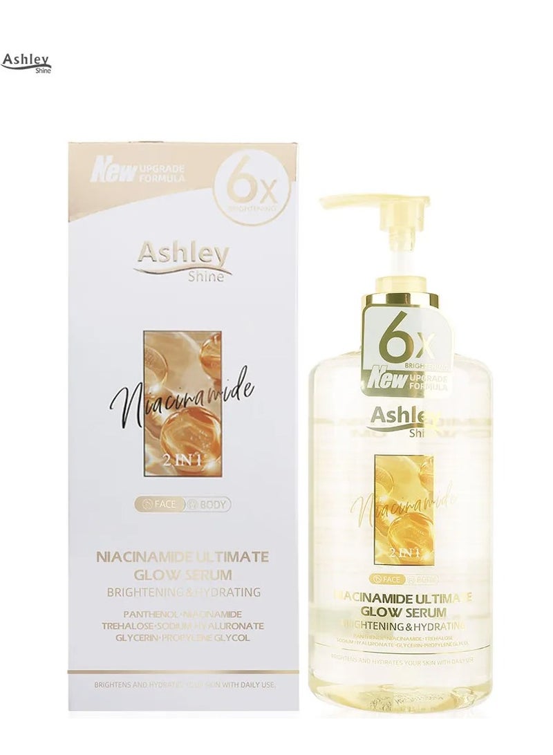Ashley Shine Niacinamide Pure Serum Face and Body Moisturizes Whitening Skin 520ml