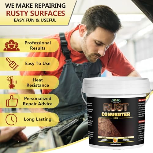 Meuvcol 2-in-1 Rust Converter & Metal Primer - 1 Gallon Black Rust Paint Inhibitor for Metal, Ultra Car Rust Reformer & Encapsulator, Long-Lasting Anti Rust Conversion Coating, Heat Resistance - Image 4