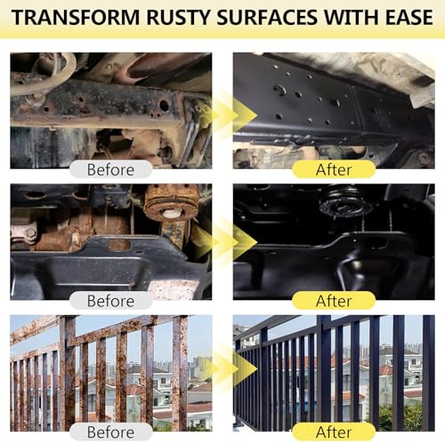 Meuvcol 2-in-1 Rust Converter & Metal Primer - 1 Gallon Black Rust Paint Inhibitor for Metal, Ultra Car Rust Reformer & Encapsulator, Long-Lasting Anti Rust Conversion Coating, Heat Resistance - Image 3