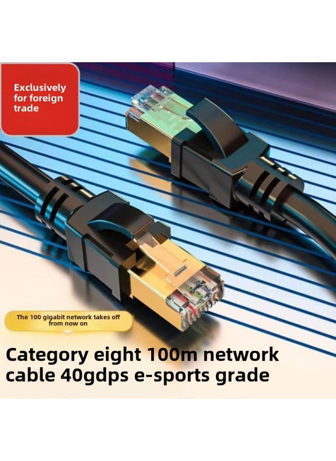 Generic Class 8 Gigabit Network Cable Cat8 Network Cable Home Super Class 8 5G Network Pure Copper Shielded Computer Router Electric Competition-Color:Category Eight Lines White-Line Length:15 M  - Image 3