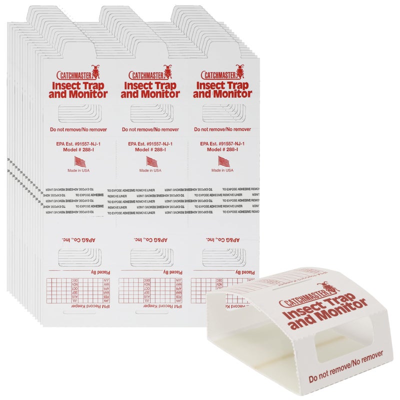 Catchmaster Spider & Insect Glue Traps 45-Pk (15 Sheets), Adhesive Cockroach Killer Glue Boards, Cricket Sticky Traps, Indoor Roach Trap for Home, Garage & Shed, Pest Control for Home - Image 1