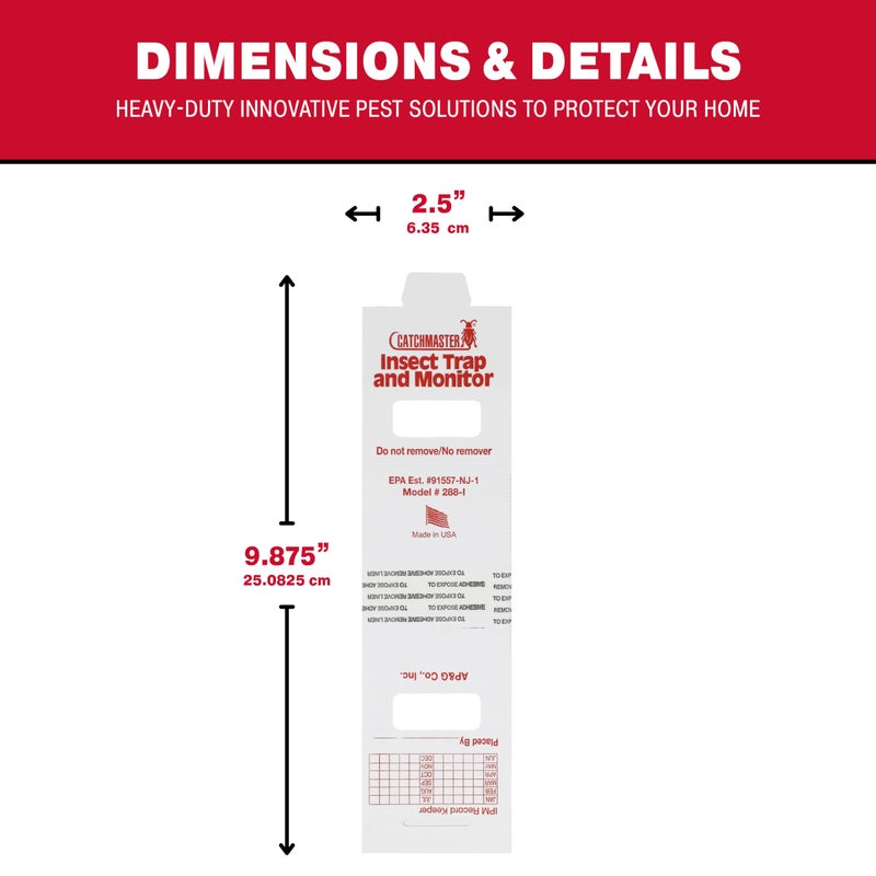 Catchmaster Spider & Insect Glue Traps 45-Pk (15 Sheets), Adhesive Cockroach Killer Glue Boards, Cricket Sticky Traps, Indoor Roach Trap for Home, Garage & Shed, Pest Control for Home - Image 4