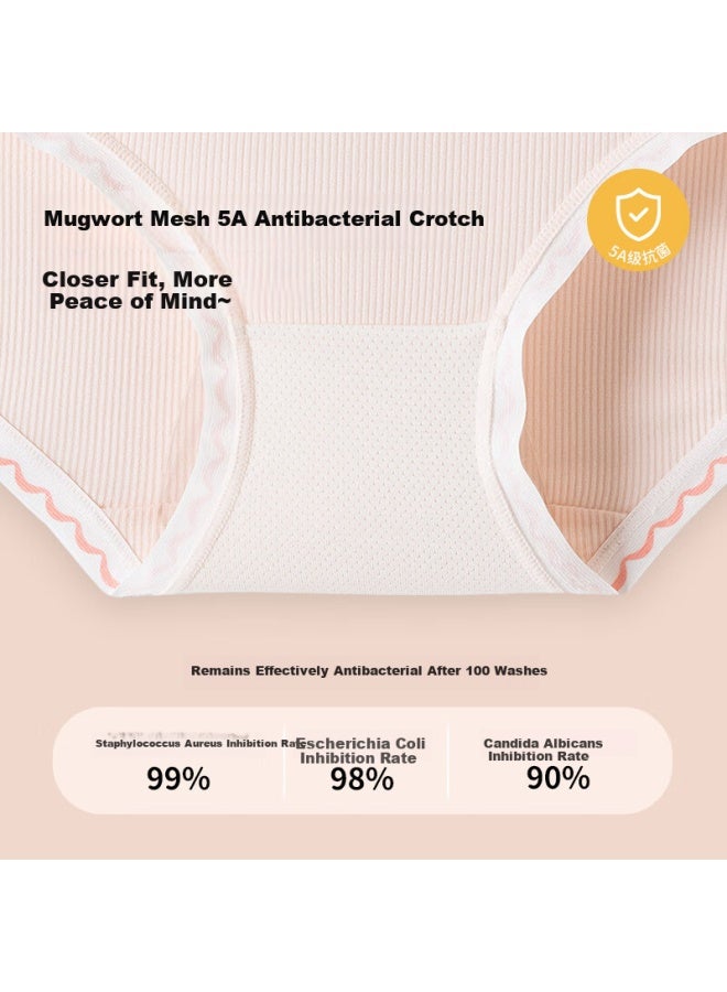 Top melon Dingguagua Developmental Stage Girls' Triangle Underwear 5a Mugwort Antibacterial Crotch Big Kids Sweet 3-pack Size 150 - Image 3
