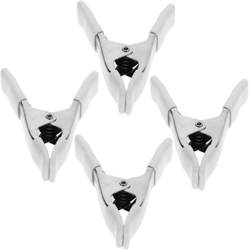 Heavy Duty Spring Clamps 4Pcs Plastic Backdrop Clips for Photography Sturdy Background Cloth Holders Secure Grip - Image 1