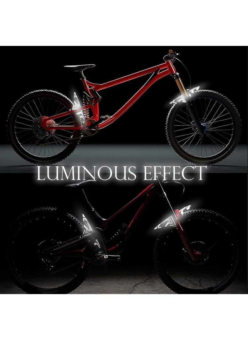 JSCARLIFE JSCARLIFE Mountain Bike Fenders MTB Mud Guard Front and Rear Bicycle Mudguard wite Luminous Effect Adjustable MTB Fender Fits 26 275 29 Plus Size and Fat Bikes  - Image 4