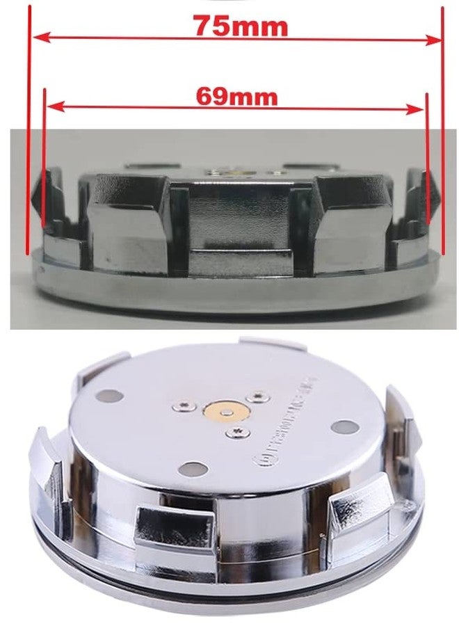 NeekTail Floating Auto Light Wheel Center caps 75mm/2.95'' for Mercedes Benz All serise,Retrofit Wheel Center caps to fit Stock Wheels-4pcs (Black Emblem) - Image 3
