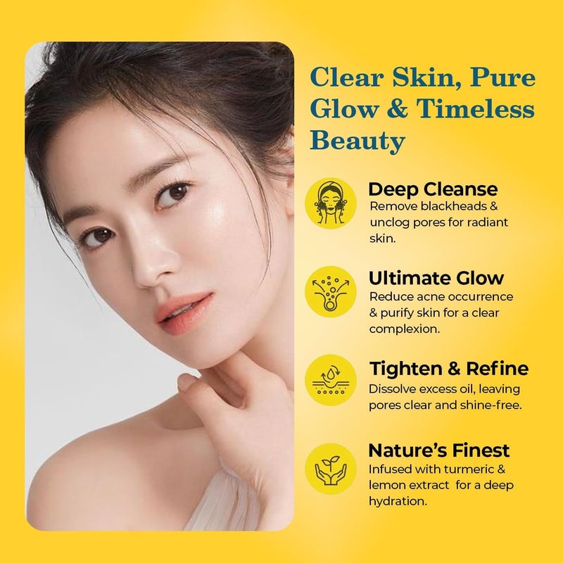 Dingger Kojic Acid and Turmeric Cleansing Pads for Dark Spots, Skin Brightening & Acne Prevention, with Vitamin B5, Vitamin C, Turmeric Infused Foaming Exfoliating Pads, for Face for All Skin - Image 3