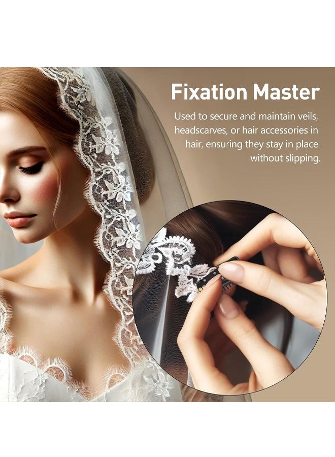 10-Piece Safety Pin Snap Comb Hair Clips for Headscarves, Dupattas & Wigs - Image 4