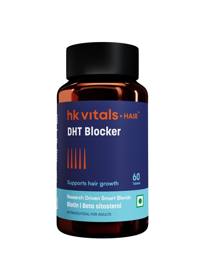HEALTHKART هيلث كارت hk فيتالس مثبط DHT مع البيوتين (60 قرص) | نبات القراص وبروتين الصويا | يساعد في تقليل تساقط الشعر، يحفز نمو الشعر - Image 1