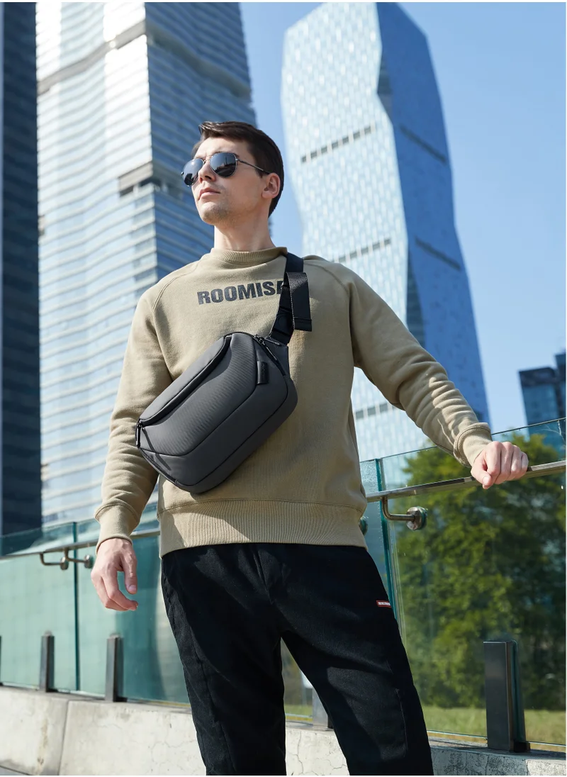 أركتيك هانتر Stylish Crossbody Bag Anti Theft Water Repellent Chest Bag for Men Women on Shopping Travel Office Hiking Y00561 Grey