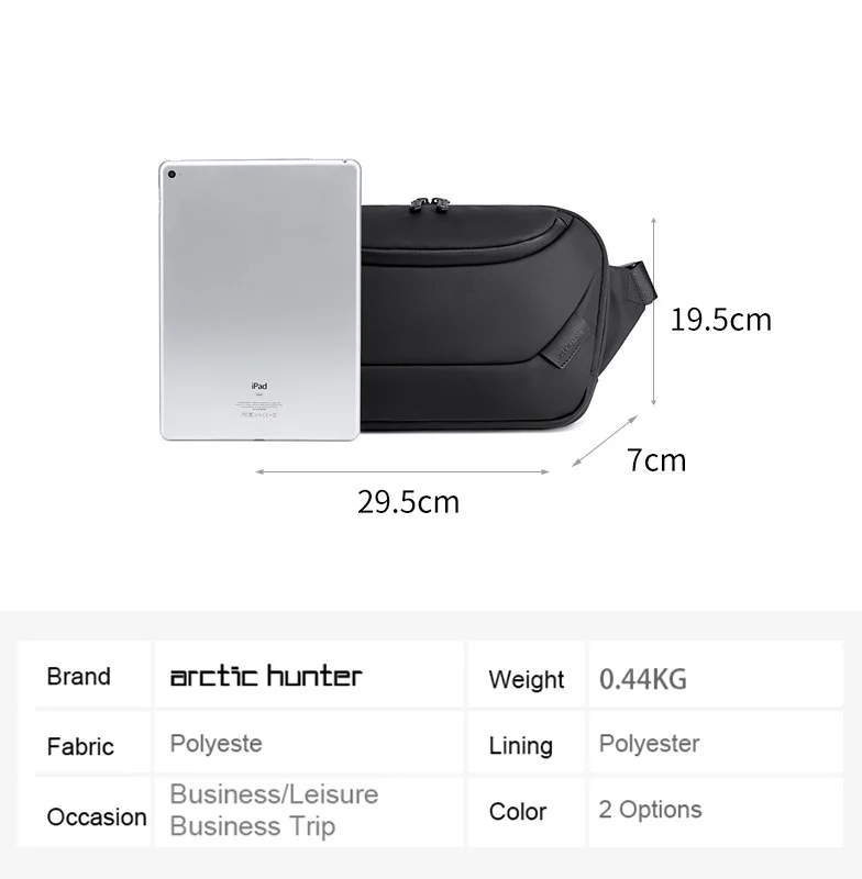 Arctic Hunter Grey Stylish Crossbody Bag Anti Theft Water Repellent Chest Bag for Men Women on Shopping Travel Office Hiking, Y00561, Grey  | Best Price UAE