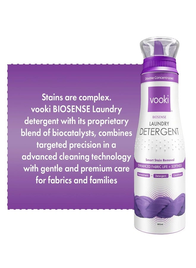 فوكي منظف فوكي بيوسينس السائل للغسالات ذات التحميل العلوي والأمامي بتركيبة مركزة مضاعفة لإزالة البقع الصعبة، ويعزز عمر الأقمشة ونعومتها - 801 مل (عبوة من قطعتين) - Image 4