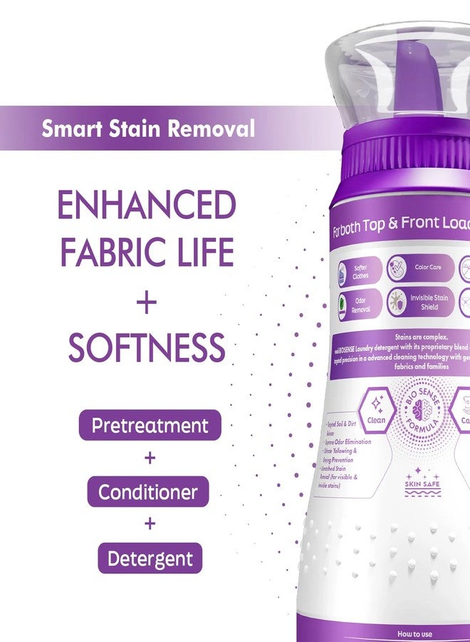 فوكي منظف فوكي بيوسينس السائل للغسالات ذات التحميل العلوي والأمامي بتركيبة مركزة مضاعفة لإزالة البقع الصعبة، ويعزز عمر الأقمشة ونعومتها - 801 مل (عبوة من قطعتين) - Image 2