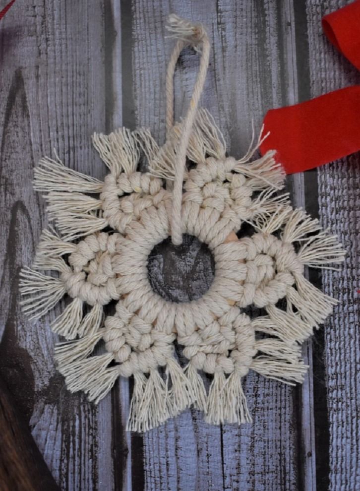 macrame sanu Handmade Macrame Christmas ornaments / Decorations - Image 3