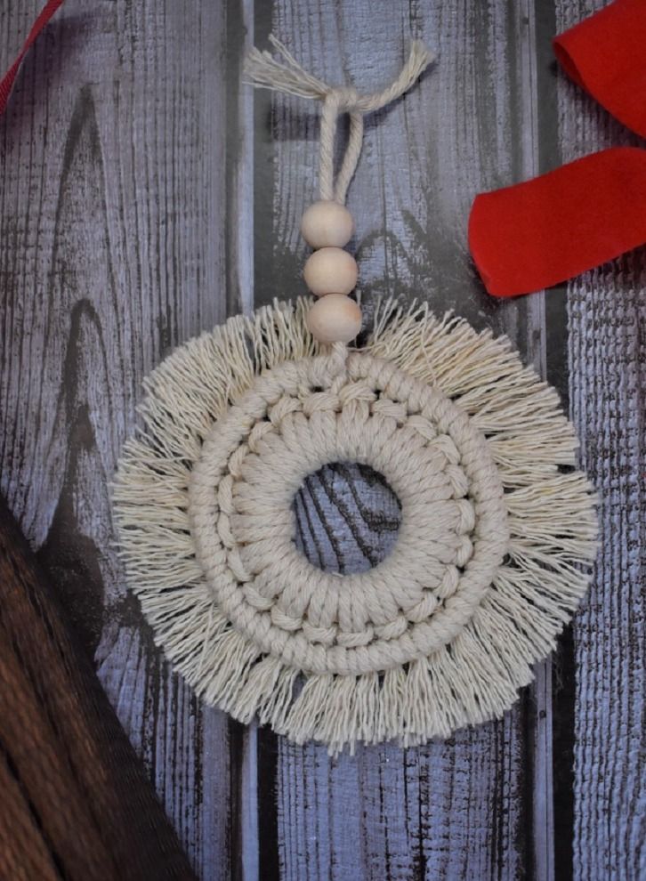 macrame sanu Handmade Macrame Christmas ornaments / Decorations - Image 4