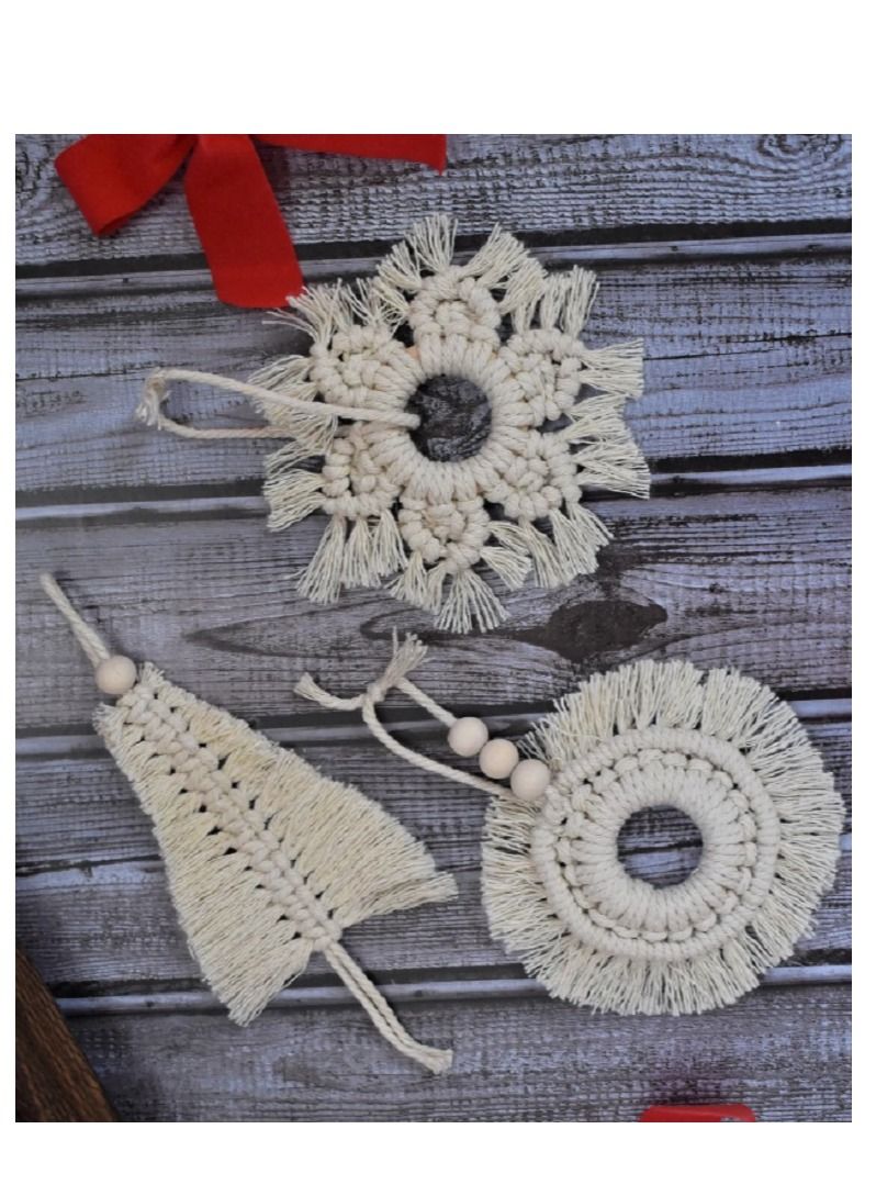 macrame sanu Handmade Macrame Christmas ornaments / Decorations - Image 1