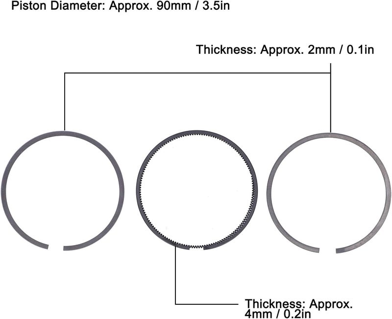 Hilitand Standard Engine Piston Ring Set for 190F Gasoline Engine 407CC 414CC 420CC Accessories - Image 2