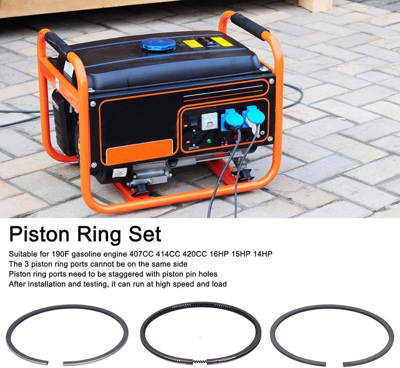 Hilitand Standard Engine Piston Ring Set for 190F Gasoline Engine 407CC 414CC 420CC Accessories - Image 3