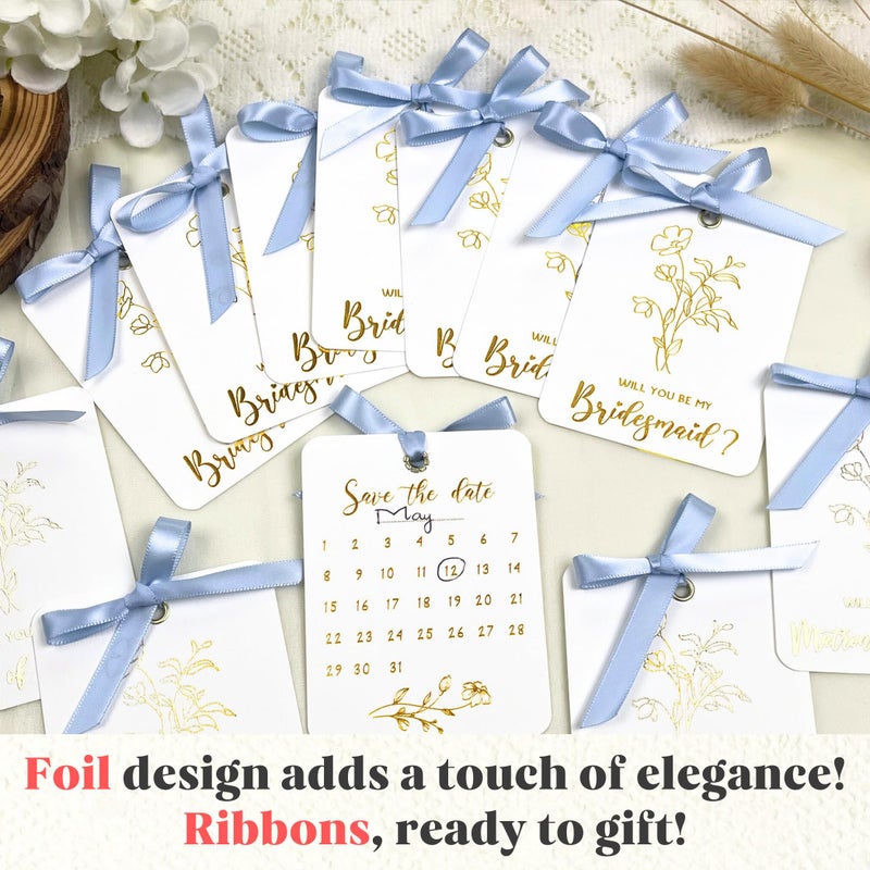 Stofinity Bridesmaid Proposal Card Set - 8 Will You Be My Bridesmaid Card, 2 Maid Of Honor Proposal Card, 2 Matron Of Honor Proposal Card, Ask Bridesmaid Proposal Gifts, Wedding Bridesmaid Gifts Ideas - Image 4