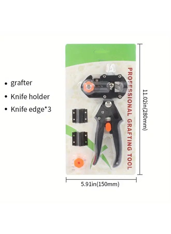 1 Set Ergonomic 2 In 1 Garden Grafting Pruning Tool Kit With Storage Case Stainless Steel Blade Ideal For Fruit Trees Branches Vines Includes Saw Scissors And Cutting Board Grafting Tools - Image 4