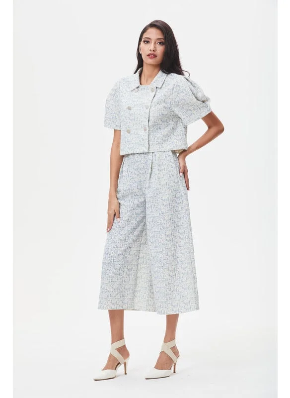 Tenda Wide-leg tweed pants