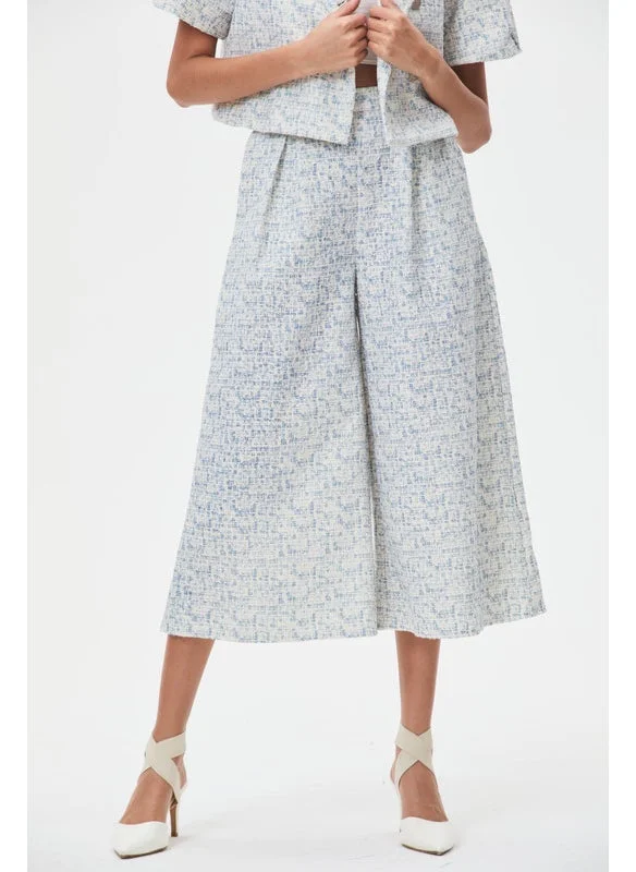 Tenda Wide-leg tweed pants