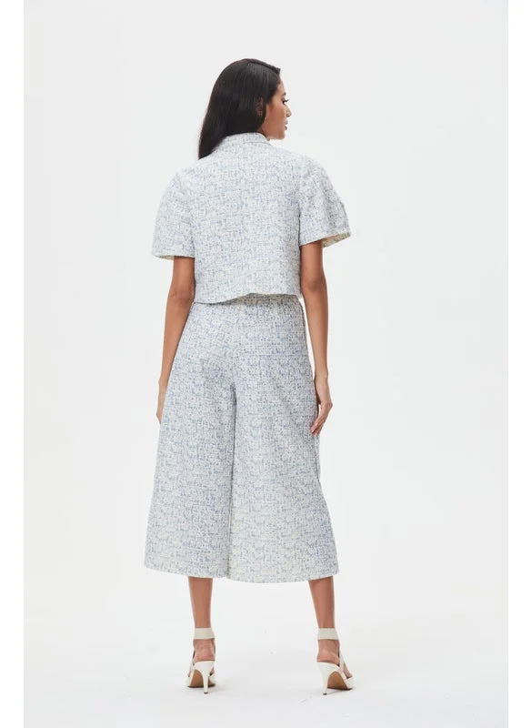 Tenda Wide-leg tweed pants