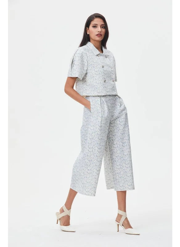 Tenda Wide-leg tweed pants