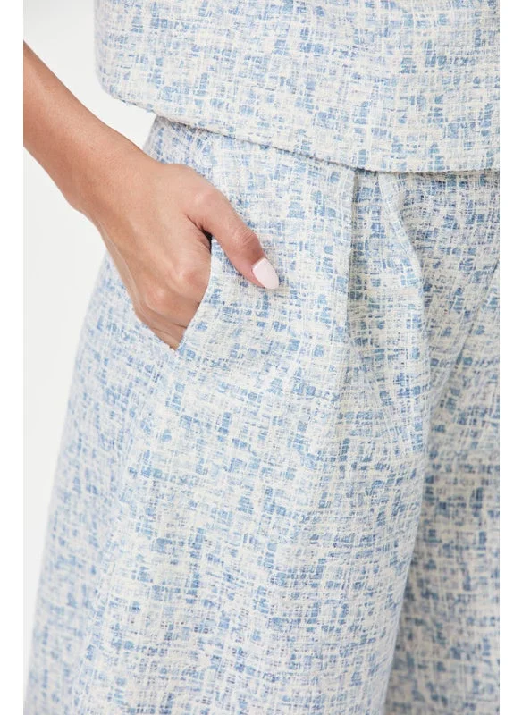 Tenda Wide-leg tweed pants