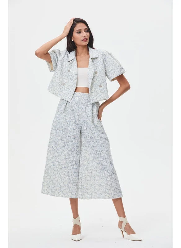 Tenda Wide-leg tweed pants
