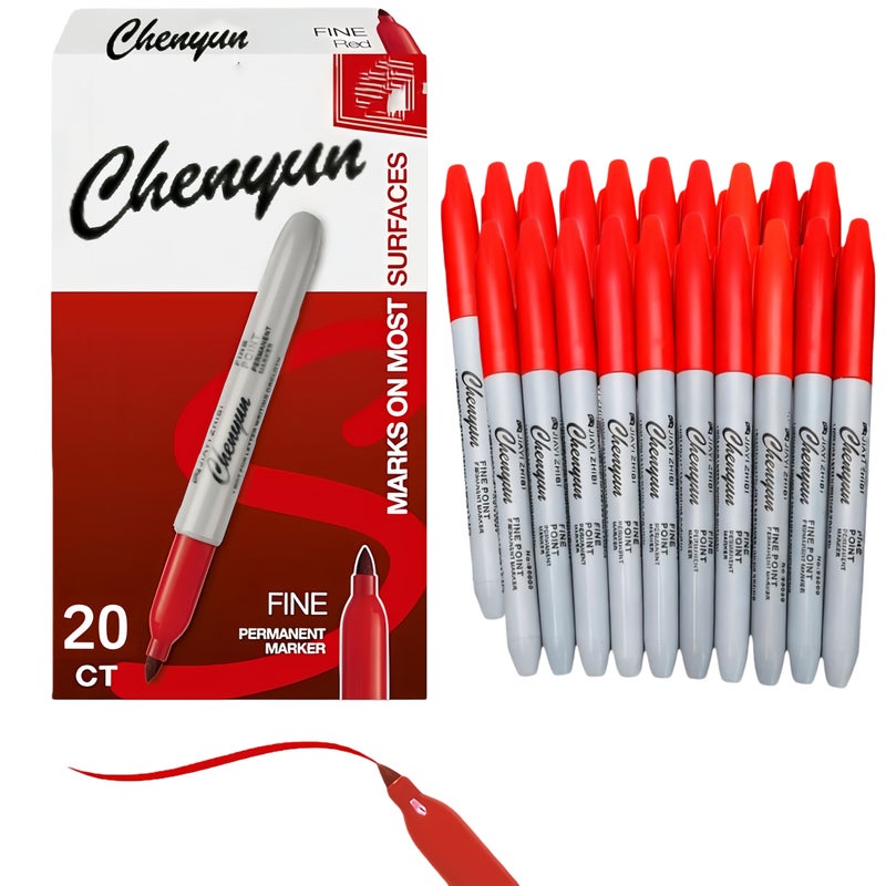 20pcs Black High Quality Large Capacity Markers for Smooth Writing Detailed Marking Drawing Coloring and Doodling with Stain Resistant Quick Drying Ink for Long Lasting Fade Resistant Marks - Image 3