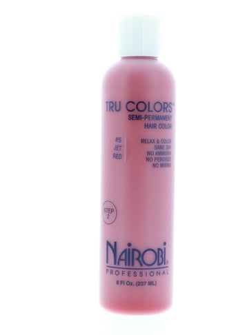 Nairobi Nairobi Tru-Colors Semi-Permanent Hair Color for Unisex, No5 Jet Red, 8 Ounce 