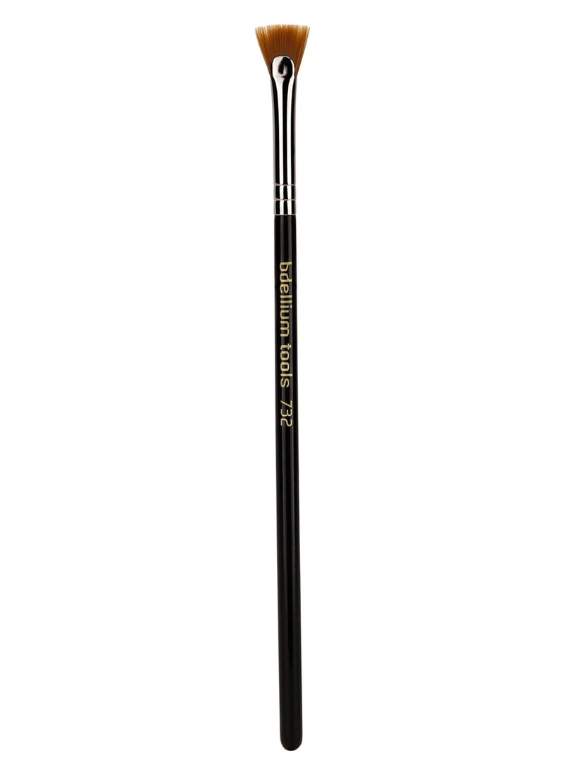 Bdellium Tools Bdellium Tools Professional Makeup Brush - Maestro Series 732 Mascara Fan - With Soft Synthetic Fibers, For Applying Mascara (Black, 1pc)  - Image 1