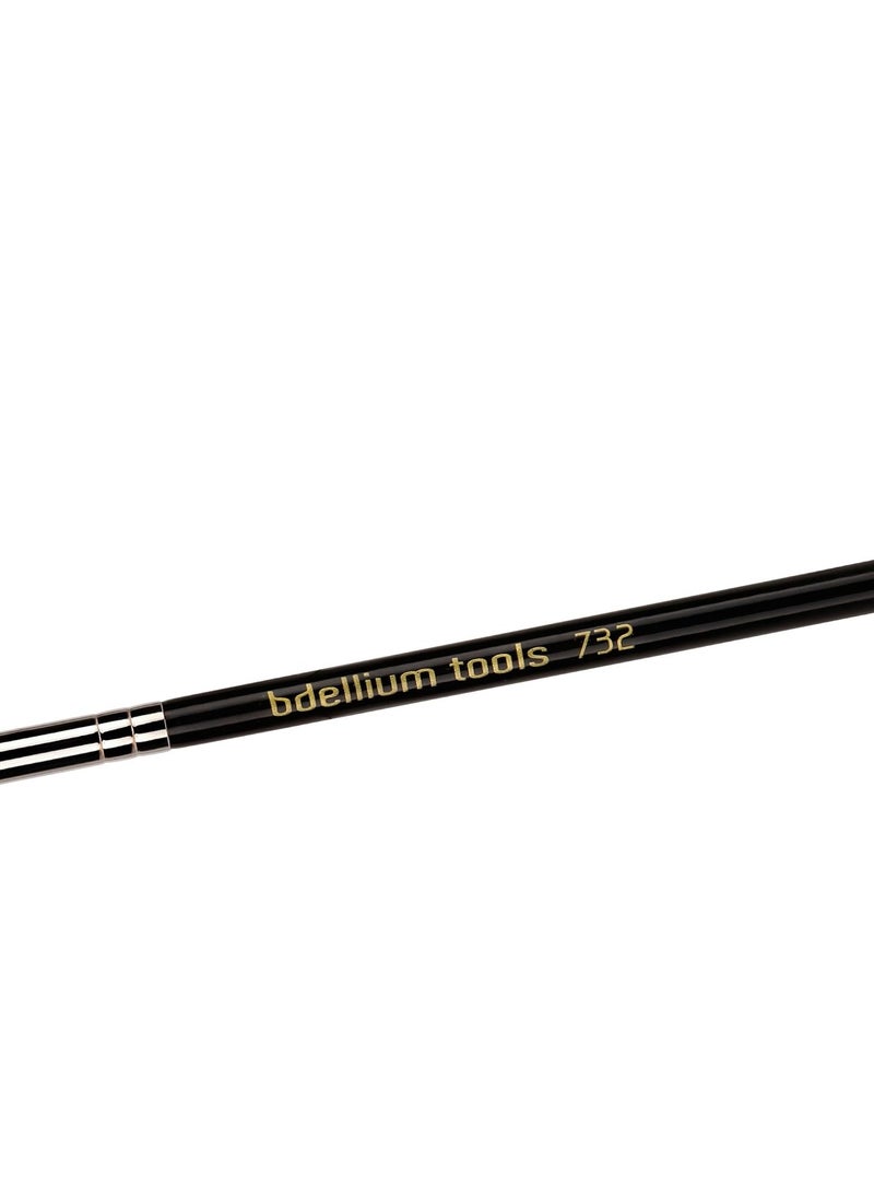 Bdellium Tools Bdellium Tools Professional Makeup Brush - Maestro Series 732 Mascara Fan - With Soft Synthetic Fibers, For Applying Mascara (Black, 1pc)  - Image 4