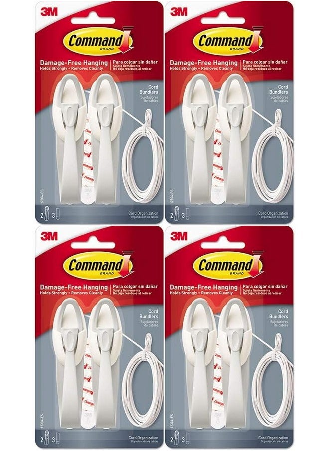 Command 3M 17304 Command Cord Bundlers 4 Pack (8 Bundlers)  - Image 1